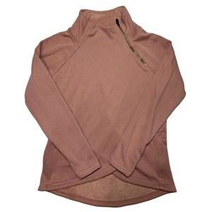 ATHLETA Cozy Karma Sweatshirt Womens Sz M Pullover Asymmetric Sweater Dusty Rose